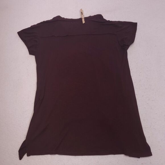 Mossimo Casual Pullover Short Sleeve T Shirt Womens Size Extra Small XS Maroon - Picture 6 of 7